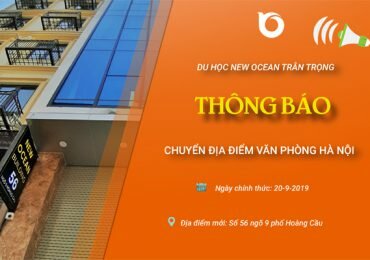 NEW OCEAN THÔNG BÁO CHUYỂN ĐỊA ĐIỂM VĂN PHÒNG TẠI HÀ NỘI